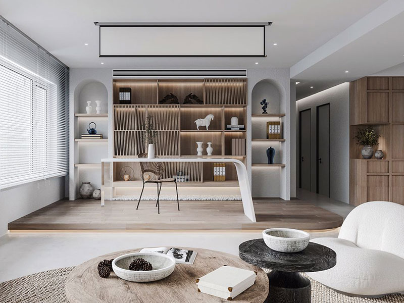 办公区融入客厅 办公区融入客厅
