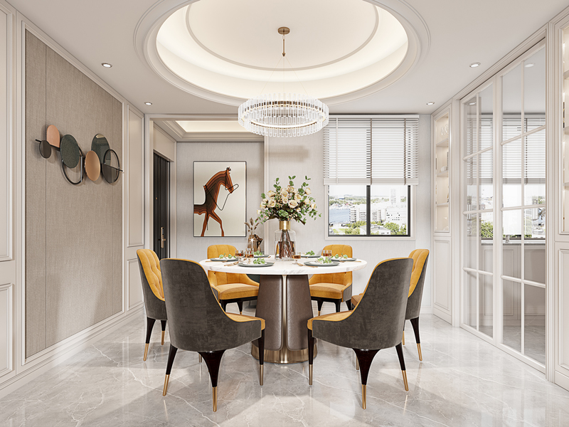 美式简约装修效果图.jpg 餐厅角度4.jpg