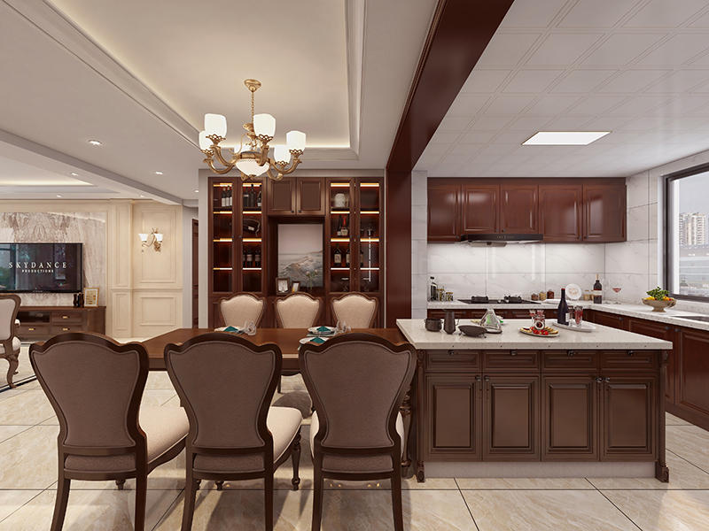 美式古典风格餐厨空间 美式古典风格餐厨空间