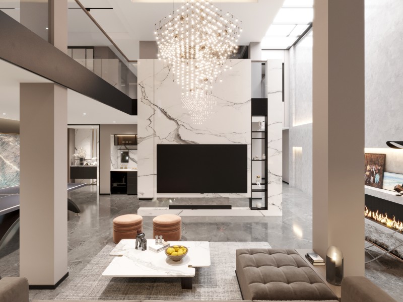 现代风格别墅客厅 现代风格别墅客厅