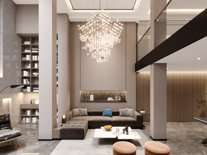 现代风格别墅客厅 现代风格别墅客厅