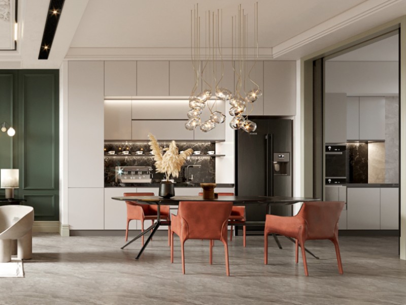 别墅混搭风格餐厅 别墅混搭风格餐厅