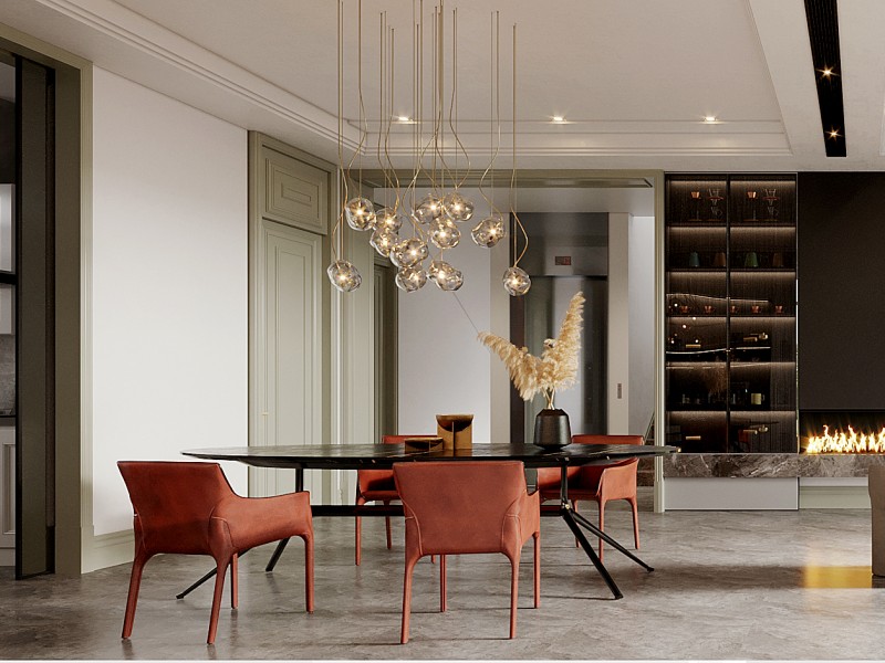 别墅混搭风格餐厅 别墅混搭风格餐厅