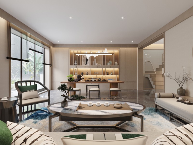 别墅新中式风格客厅 别墅新中式风格客厅