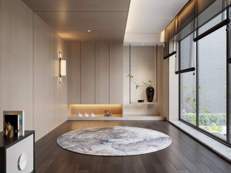 别墅新中式风格休闲室 别墅新中式风格休闲室