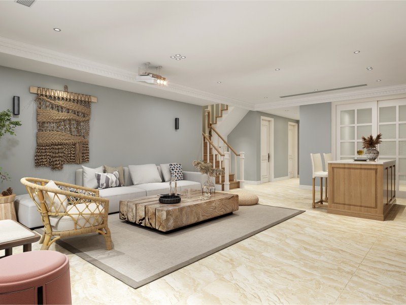 别墅装修设计美式田园风格影音室 别墅装修设计美式田园风格影音室