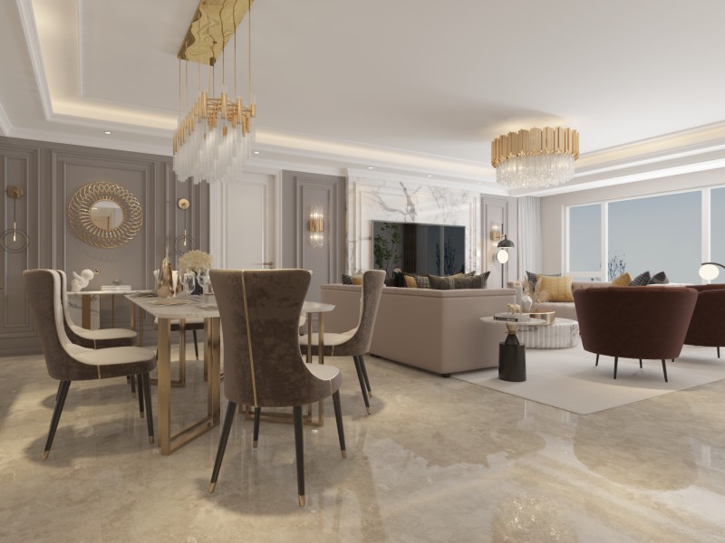 洋房轻奢风格设计客厅 洋房轻奢风格设计客厅