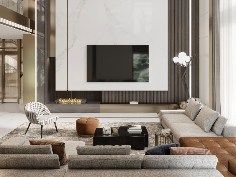 别墅装修轻奢风格客厅 别墅装修轻奢风格客厅