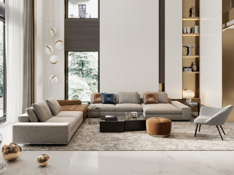 别墅装修轻奢风格客厅 别墅装修轻奢风格客厅