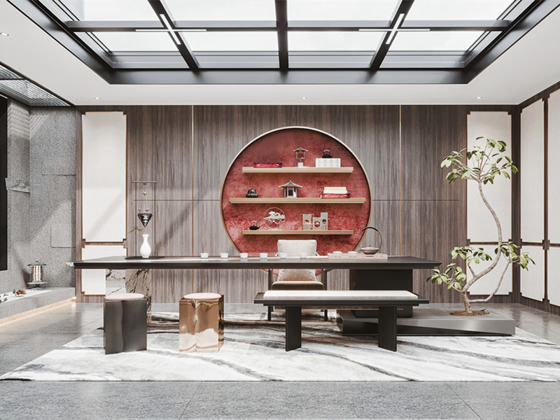 别墅新中式风格茶室 别墅新中式风格茶室