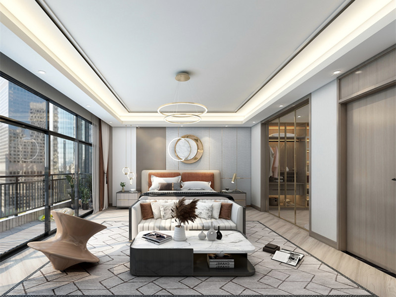 别墅新中式风格卧室 别墅新中式风格卧室